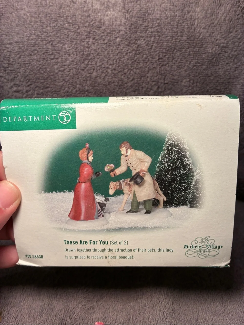 Department 56 Dickens Village Couple Figurine Set in Red and Tan